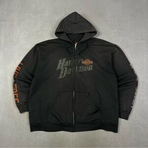 Harley-Davidson Black and Orange Logo Patch